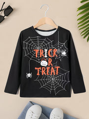 Dinosaur Print Boys Long Sleeve T shirt Lightweight Comfy Tops Kids Clothings