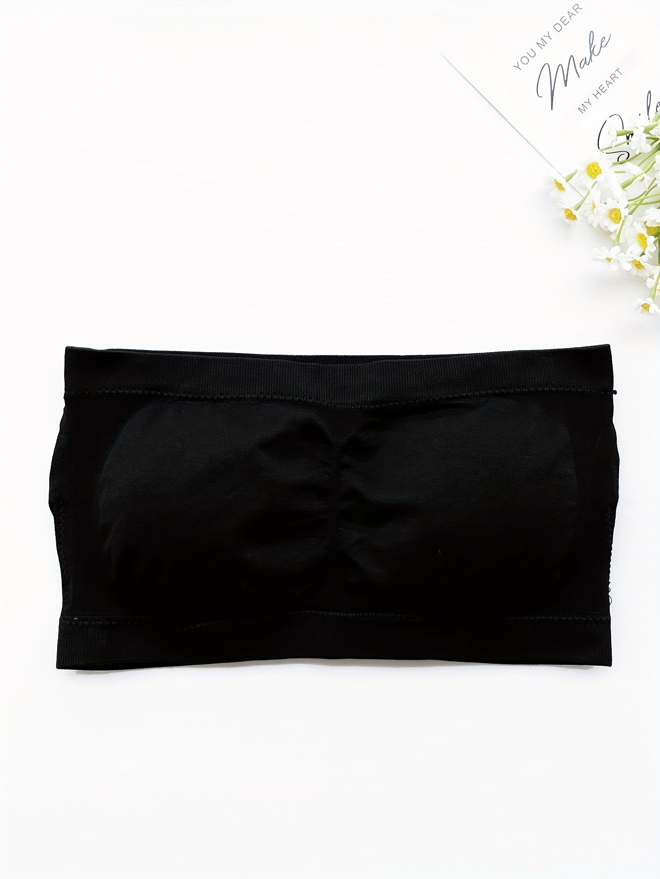 2pcs Strapless Bandeau Bras Soft Stretch Everyday Women's Lingerie