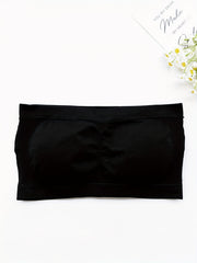2pcs Strapless Bandeau Bras Soft Stretch Everyday Women's Lingerie