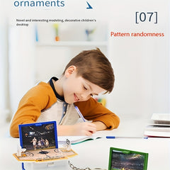 3D Dino Fold Book Keychain Puzzle Toy for Astronaut Fans