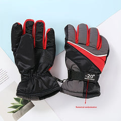 Kids Winter Skiing Gloves Waterproof Windproof Warm Outdoor Sports 6-8 Years