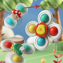 Cute Flower Gyroscope Suction Cup Toy