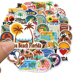 50pcs Florida Waterproof Stickers for DIY Projects