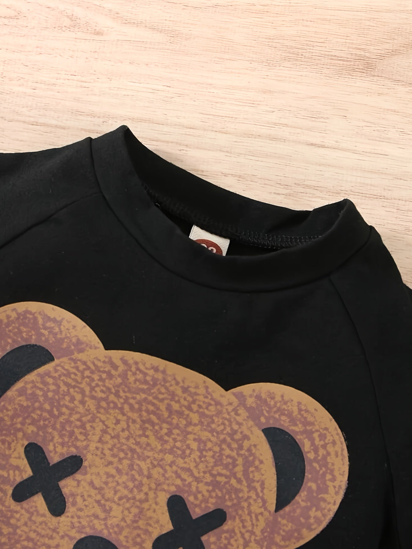 Bear Graphic Baby Boy's 2pcs Sweatshirt & Sweatpants Set for Spring Fall