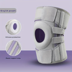 Knee Pad with Soft Silicone Openings for Patella Stabilization