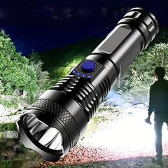 USB Rechargeable Handheld Flashlight LED Light for Camping Backpacking Hiking