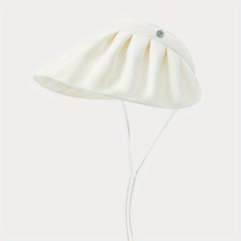 Women Ruched Detail Sun Protection Visor Hat for Spring & Summer