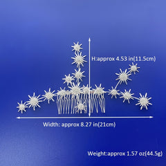 Snowflake Bridal Hair Comb Rhinestone Hair Jewelry
