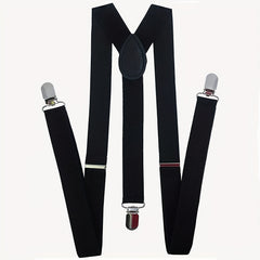 Kids Adjustable Suspenders Y Back With Metal Clips