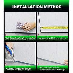 Transparent Roll Door Strip Bottom Seal 2 x 41 for House & Glass Shower Doors