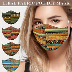 5pcs African Print Fabric Pieces Ethnic Pattern Cotton Fat Quarters