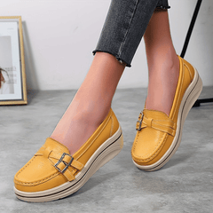 Platform Loafers Slip On Shoes Non Slip Outdoor Casual Shoes