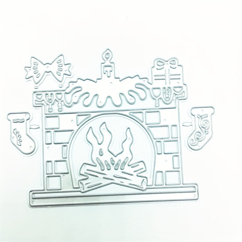 Christmas Scrapbook Engraving Mold DIY Fireplace Paper Art Flower Pressing