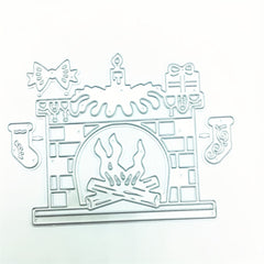 Christmas Scrapbook Engraving Mold DIY Fireplace Paper Art Flower Pressing