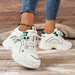 Women's Chunky Sports Sneakers Mesh Height Increased Casual Shoes