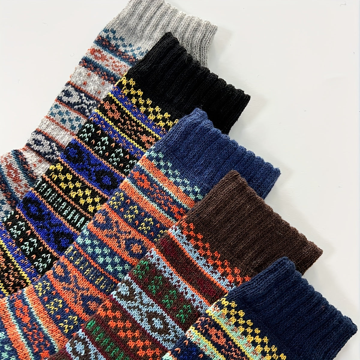 10 Pairs Vintage Crew Socks for Autumn/Winter