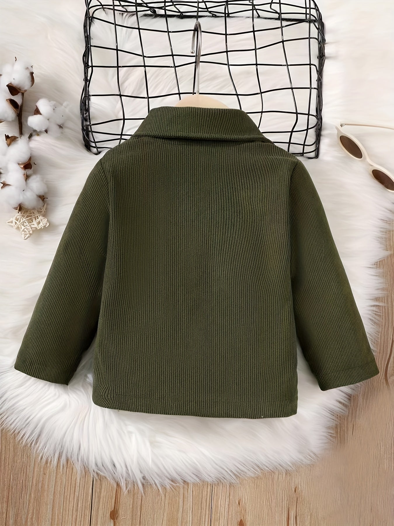 Toddler Boys Plush Winter Coat Zip Up Jacket