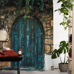 Waterproof Wood Print Shower Curtain 71x71in
