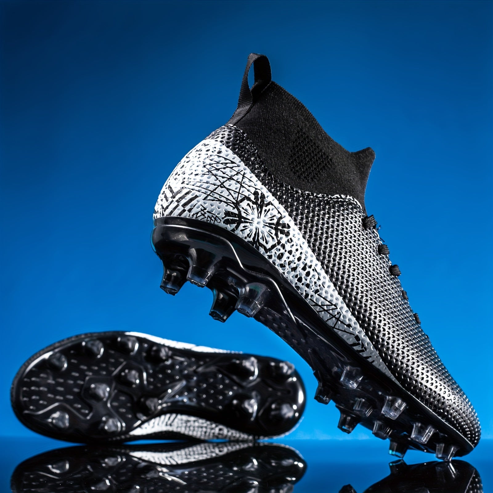 Boys Turf Anti Slip Football Shoes Lightweight Breathable Sneakers