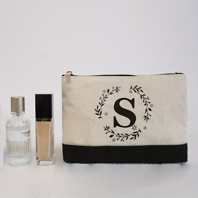Monogram Cosmetic Bag - Elegant Personalized Makeup Pouch