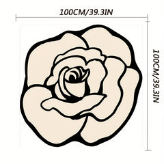 Art Flower Pattern Floor Mat Thick Cashmere Bedside Carpet