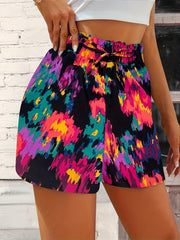 Graffiti Print Vacation Shorts Women's Clothing