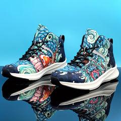 Chinese Dragon Lucky Charm Men's High Top Basketball Shoes