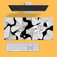 Oversized Gaming Desk Pad Disordered Theme Pattern 3D Printed Mouse Pad