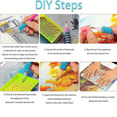 Cat Under the Stars Diamond Painting Kit