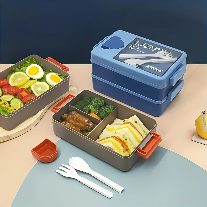 Eco-Friendly BPA-Free Bento Lunch Box Leakproof 2000ml