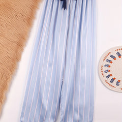 Striped Bow Sleep Bottoms Home Sleep Pants