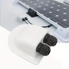 Waterproof Junction Box for RV Roof Solar Panel Wiring Double Hole
