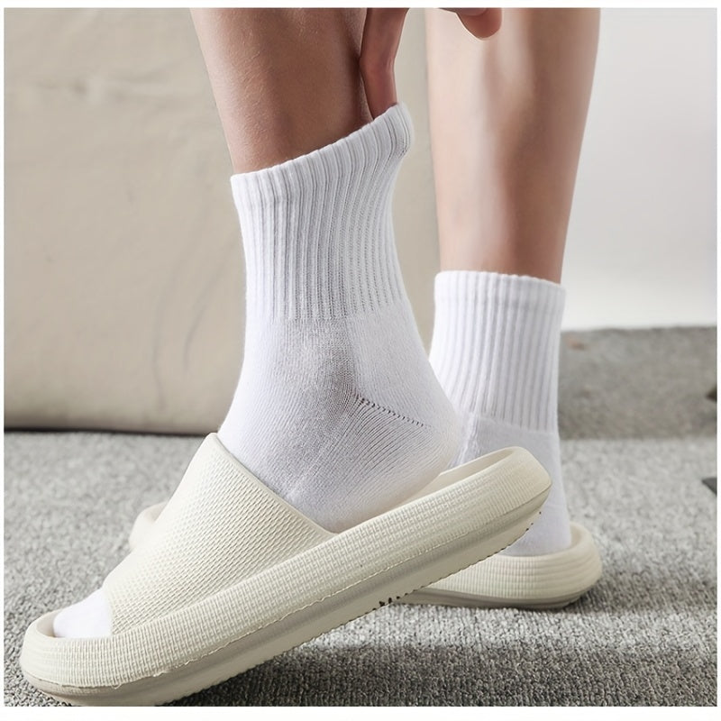 5 Pairs Men's Casual Sports Socks - Sweat Absorption, Odor Resistance