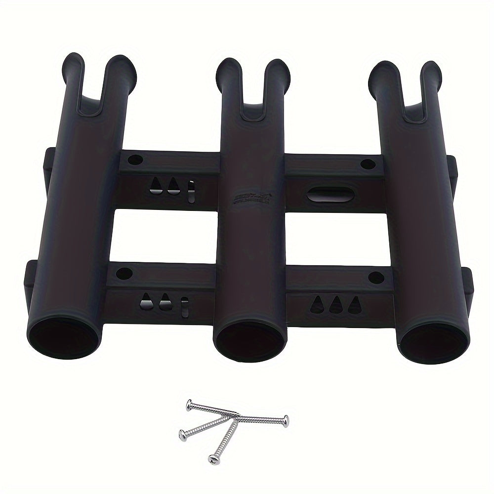3-Tube Fishing Rod Holder Portable Plastic Rack Fishing Accessories