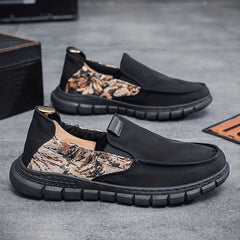 Men's Slip On Canvas Shoes Casual Breathable Comfy Outdoor Walking Shoes