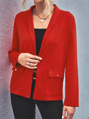 Women's V Neck Blazer with Square Pocket