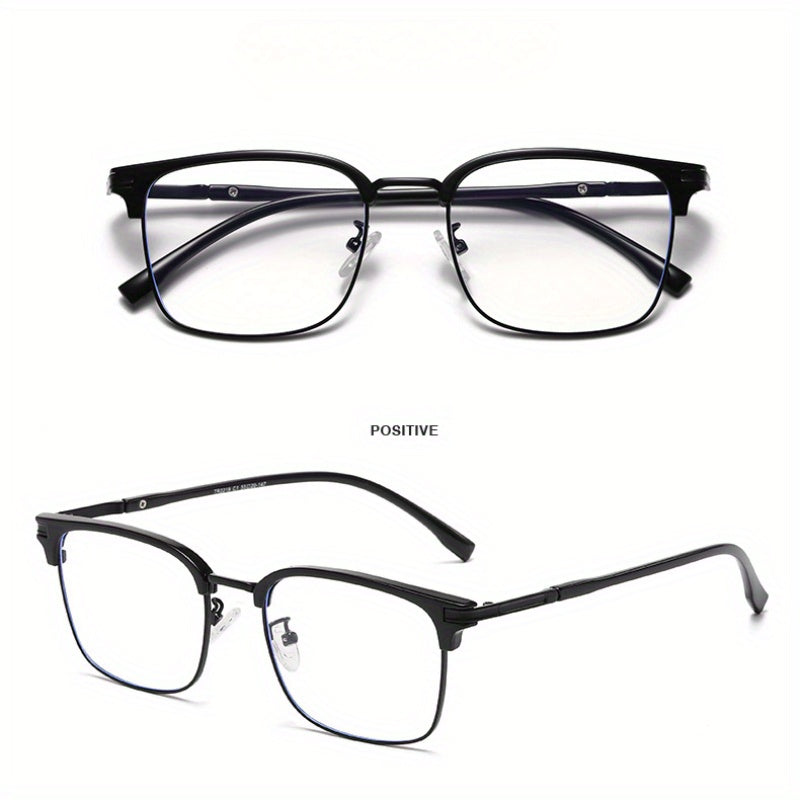 Semi Rimless Men's Glasses Protective Glasses For Reading Office Games