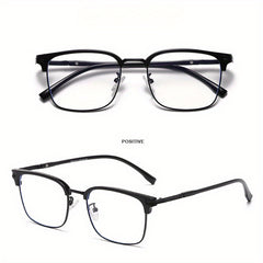 Semi Rimless Men's Glasses Protective Glasses For Reading Office Games