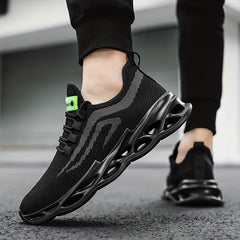 Men's Casual Woven Running Shoes Comfy Breathable Non Slip Sneakers