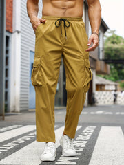 Men's Cargo Pants Straight Leg Outdoor Work Trousers