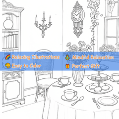 Cozy Corner Adult Coloring Book - 22 Thickened Pages - 20x20 cm - Deluxe Edition