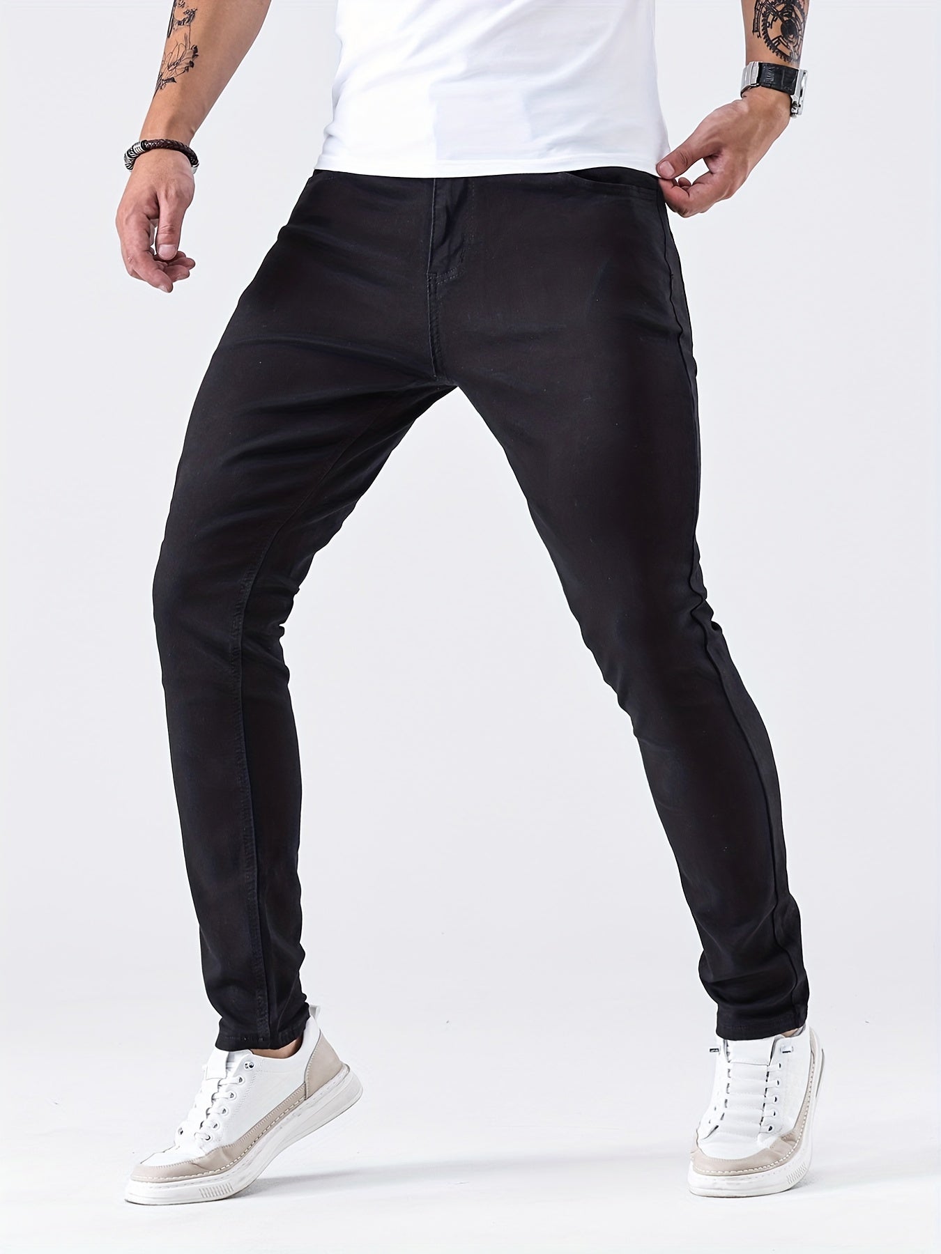 Men's Slim Fit Street Style Medium Stretch Skinny Jeans
