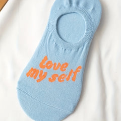 5 Pairs Letter Print Low Cut Ankle Socks Women's Stockings