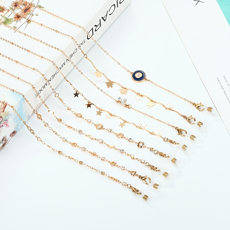 Alloy Mask Chain with Plum Pentagram Butterfly Pendants