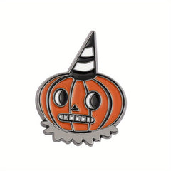 Halloween Pumpkin Enamel Brooch Pin for Accessories and Clothing