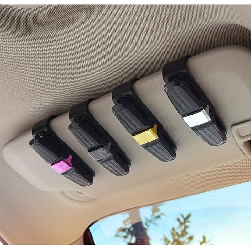 Carbon Fiber Car Glasses Clip Storage Clip