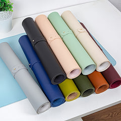 Single Sided Stitched Edge Oversized Faux Leather Non-Slip Mouse Pad