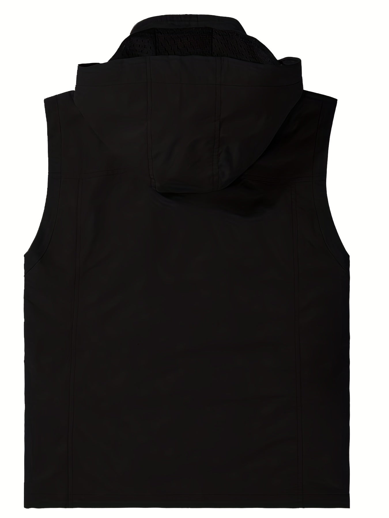 Men's Zipper Pockets Cargo Vest with Hood