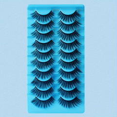 10 Pairs Mink Lashes Fluffy Soft Wispy Natural Cross Eyelash Extension