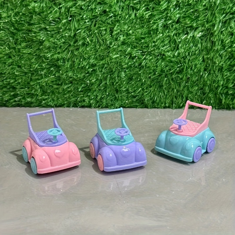 Mini Rolling Doll Cart in Pastel Purple & Teal